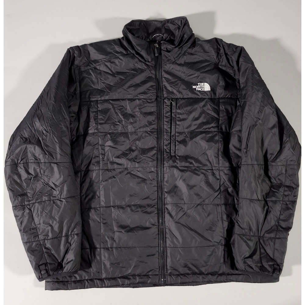 The North Face Puffer Jacket Mens XXL Black Primaloft Insulated Full Zip